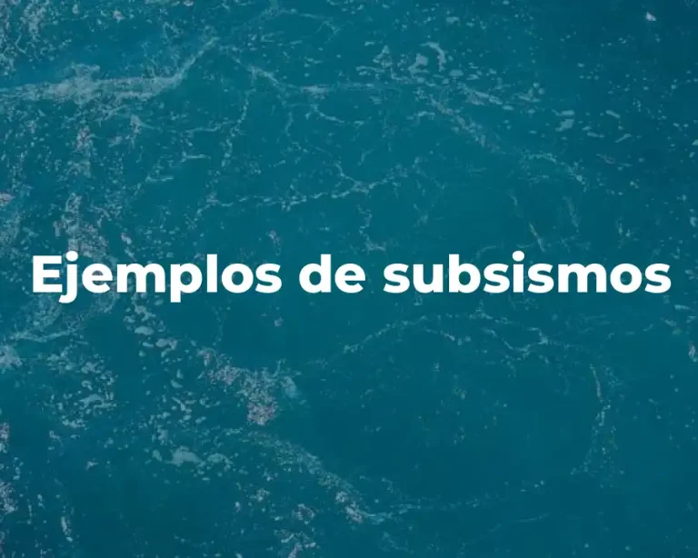 Ejemplos de subsismos