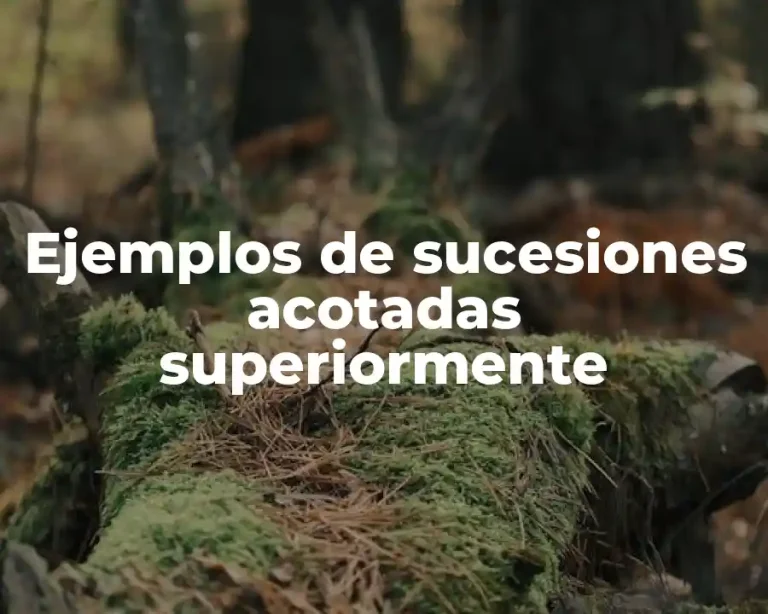 Ejemplos de sucesiones acotadas superiormente