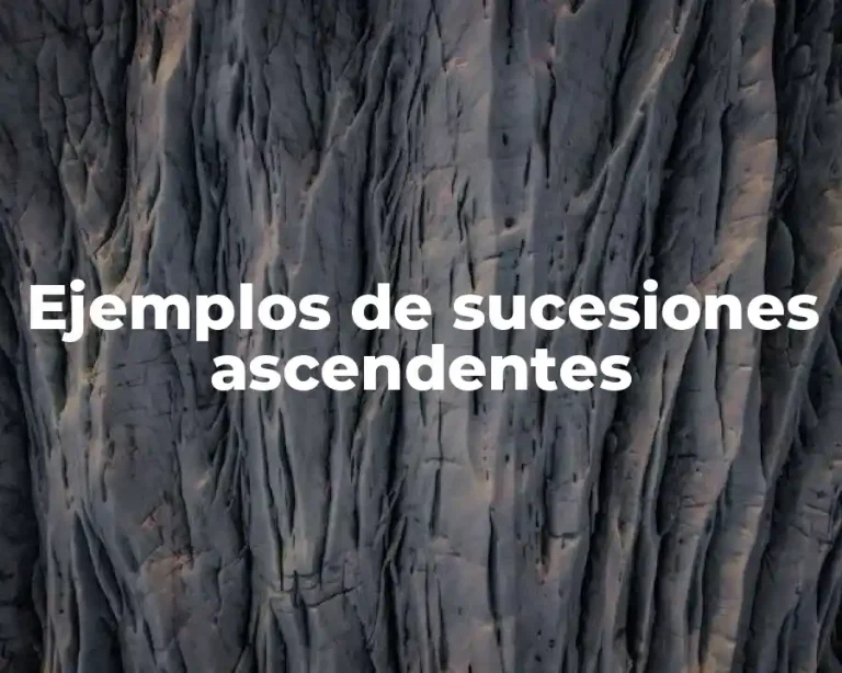 Ejemplos de sucesiones ascendentes