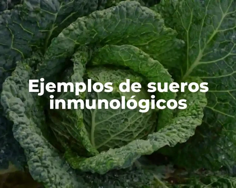 Ejemplos de sueros inmunológicos