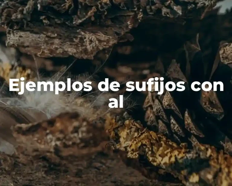 Ejemplos de sufijos con al