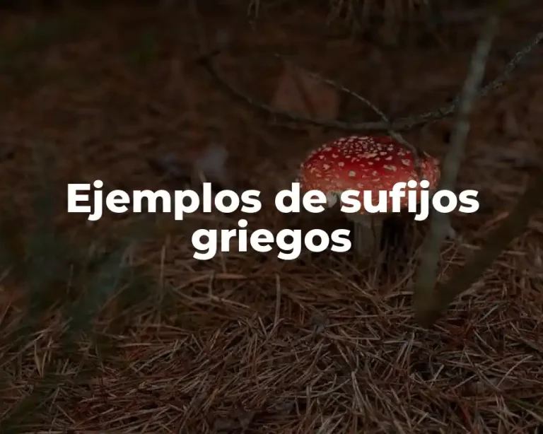 Ejemplos de sufijos griegos