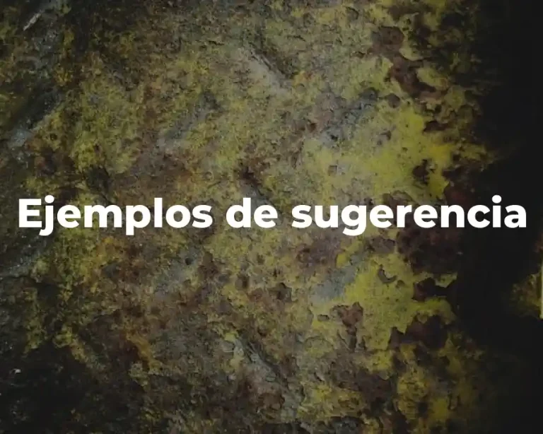 Ejemplos de sugerencia