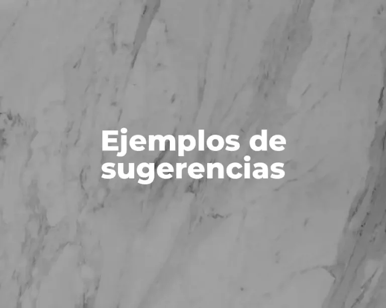 Ejemplos de sugerencias
