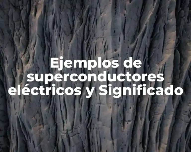 Ejemplos de superconductores eléctricos y Significado
