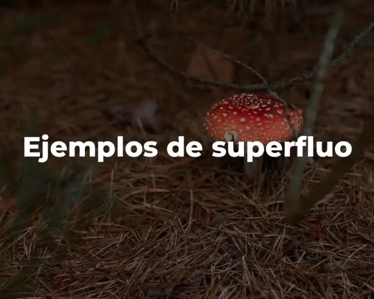 Ejemplos de superfluo