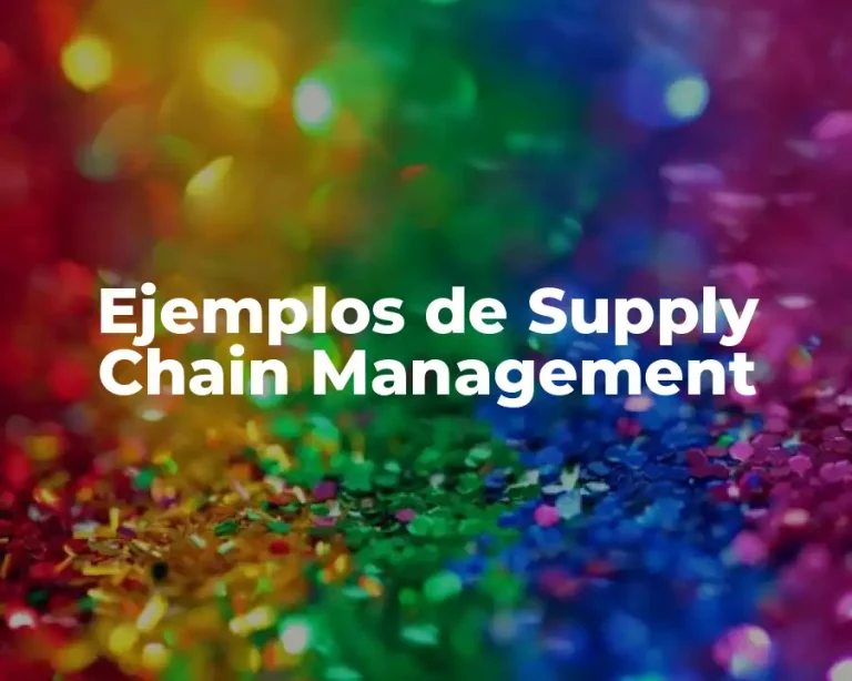 Ejemplos de Supply Chain Management