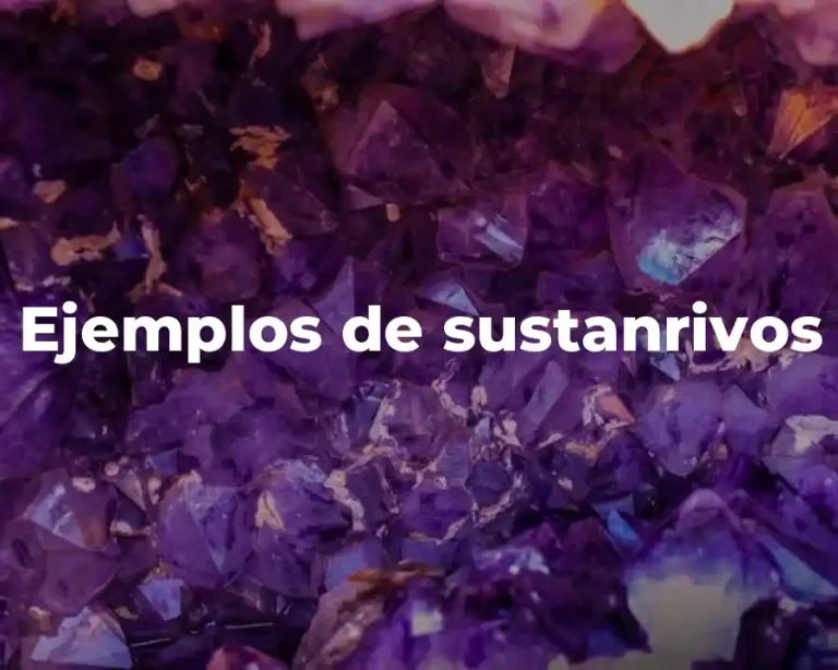 Ejemplos de sustanrivos