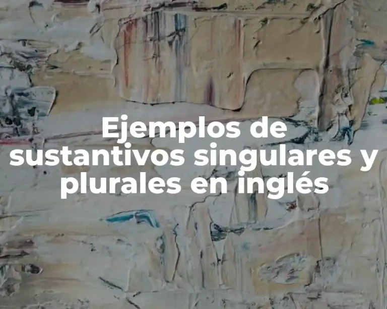 Ejemplos de sustantivos singulares y plurales en inglés