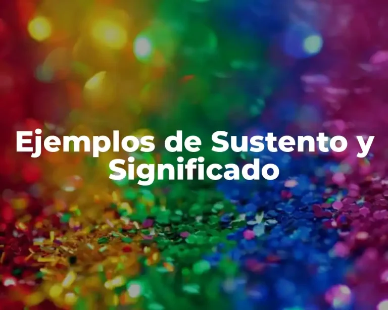 Ejemplos de Sustento y Significado
