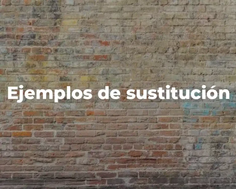 Ejemplos de sustitución