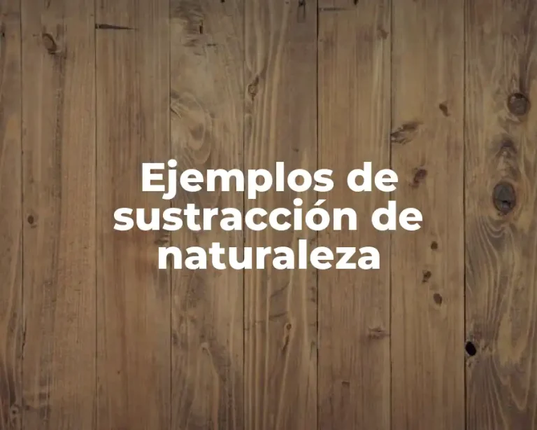 Ejemplos de sustracción de naturaleza