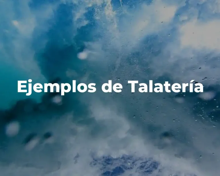 Ejemplos de Talatería