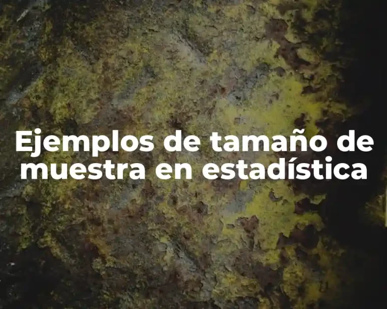 Ejemplos de tamaño de muestra en estadística