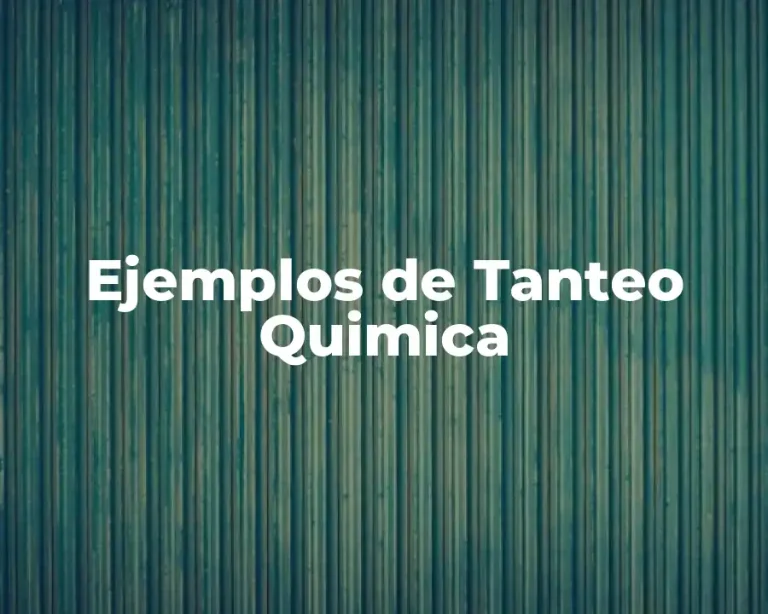 Ejemplos de Tanteo Quimica