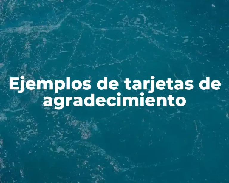 Ejemplos de tarjetas de agradecimiento