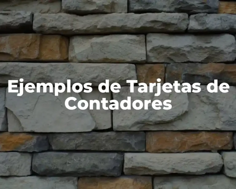 Ejemplos de Tarjetas de Contadores