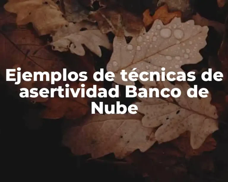 Ejemplos de técnicas de asertividad Banco de Nube