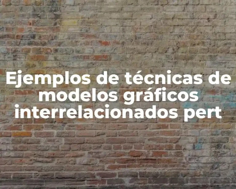 Ejemplos de técnicas de modelos gráficos interrelacionados pert