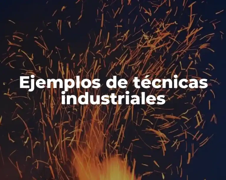 Ejemplos de técnicas industriales