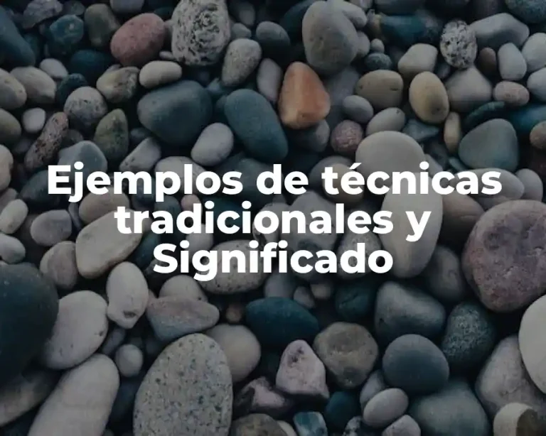 Ejemplos de técnicas tradicionales y Significado