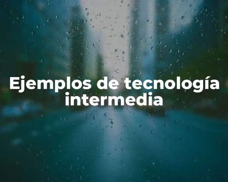 Ejemplos de tecnología intermedia