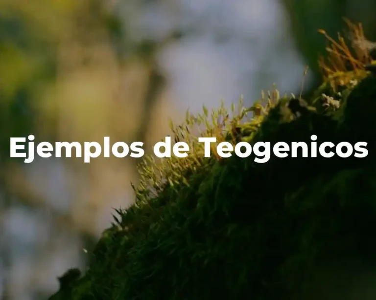 Ejemplos de Teogenicos