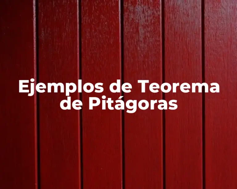 Ejemplos de Teorema de Pitágoras