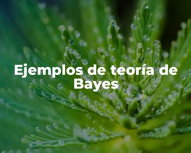Ejemplos de teoría de Bayes