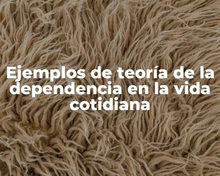 Ejemplos de teoría de la dependencia en la vida cotidiana