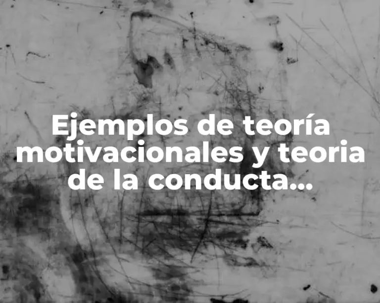 Ejemplos de teoría motivacionales y teoria de la conducta planificada y Significado