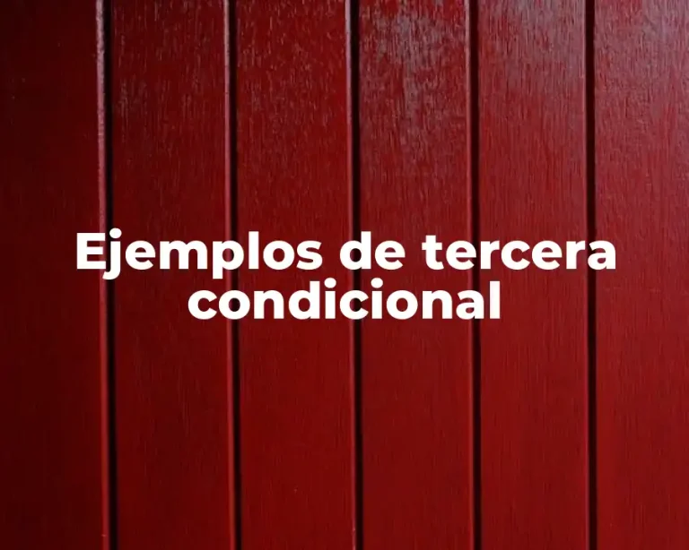 Ejemplos de tercera condicional