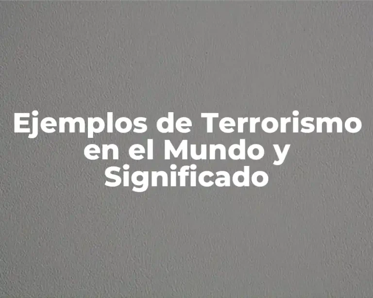 Ejemplos de Terrorismo en el Mundo y Significado