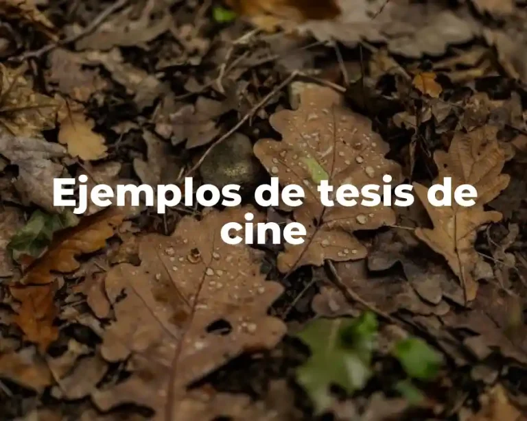 Ejemplos de tesis de cine