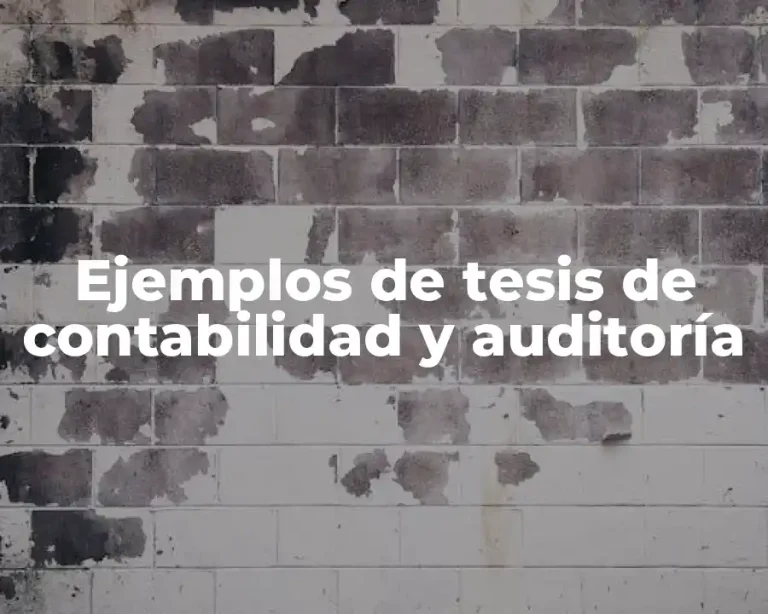 Ejemplos de tesis de contabilidad y auditoría