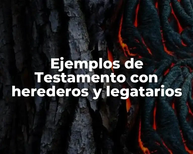 Ejemplos de Testamento con herederos y legatarios
