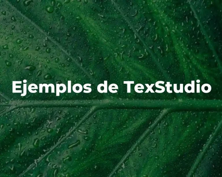 Ejemplos de TexStudio