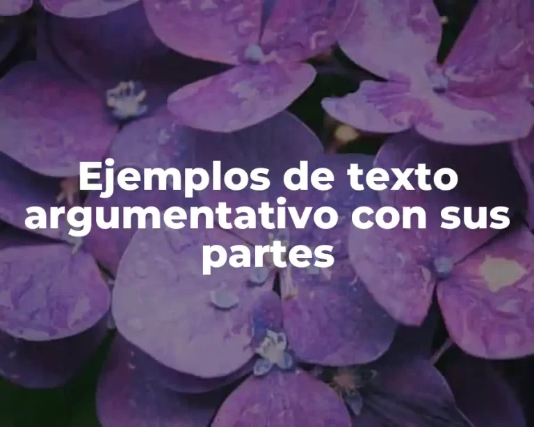 Ejemplos de texto argumentativo con sus partes