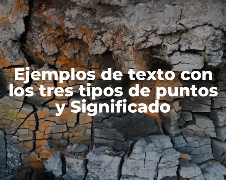 Ejemplos de texto con los tres tipos de puntos y Significado