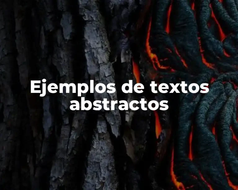 Ejemplos de textos abstractos
