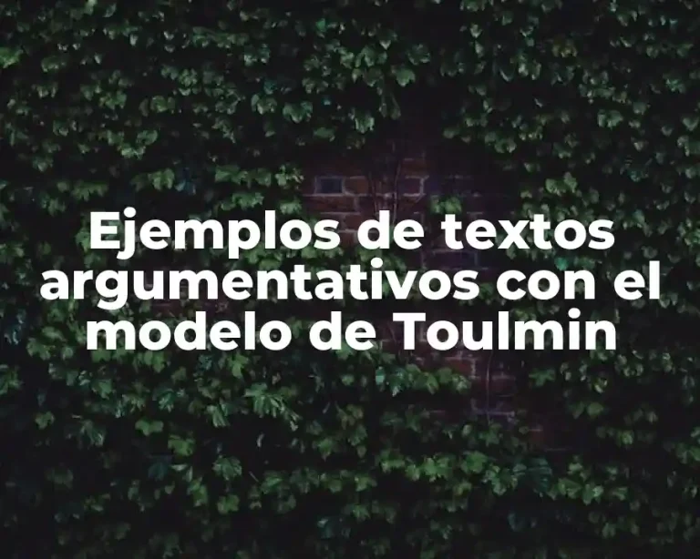 Ejemplos de textos argumentativos con el modelo de Toulmin