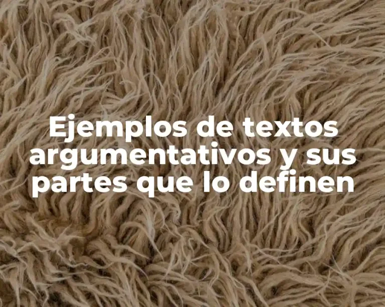 Ejemplos de textos argumentativos y sus partes que lo definen