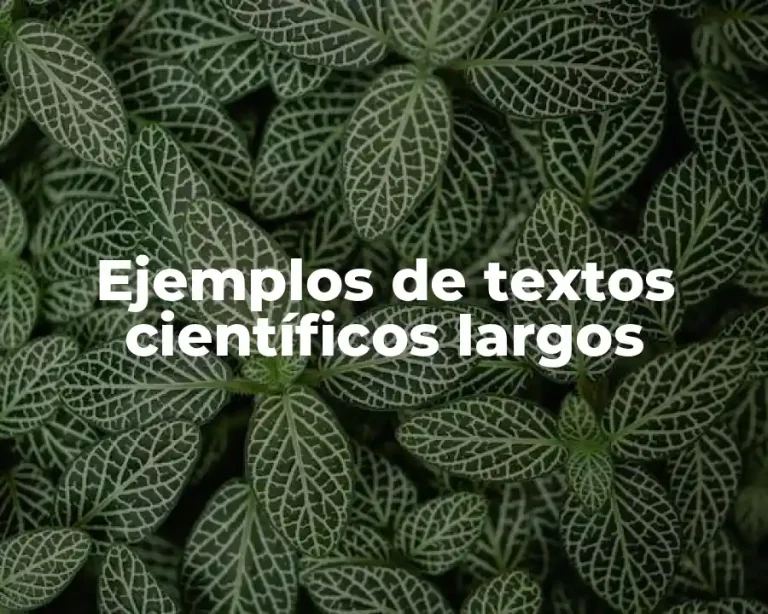 Ejemplos de textos científicos largos
