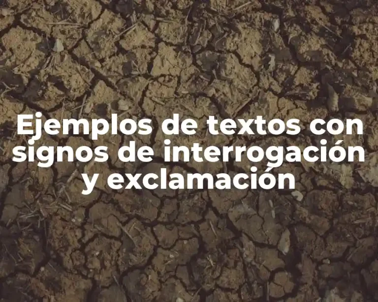 Ejemplos de textos con signos de interrogación y exclamación