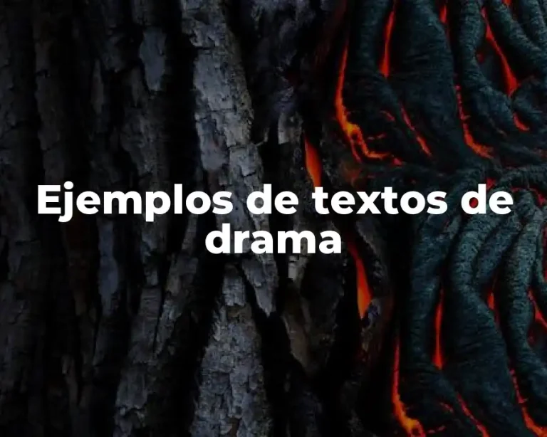 Ejemplos de textos de drama