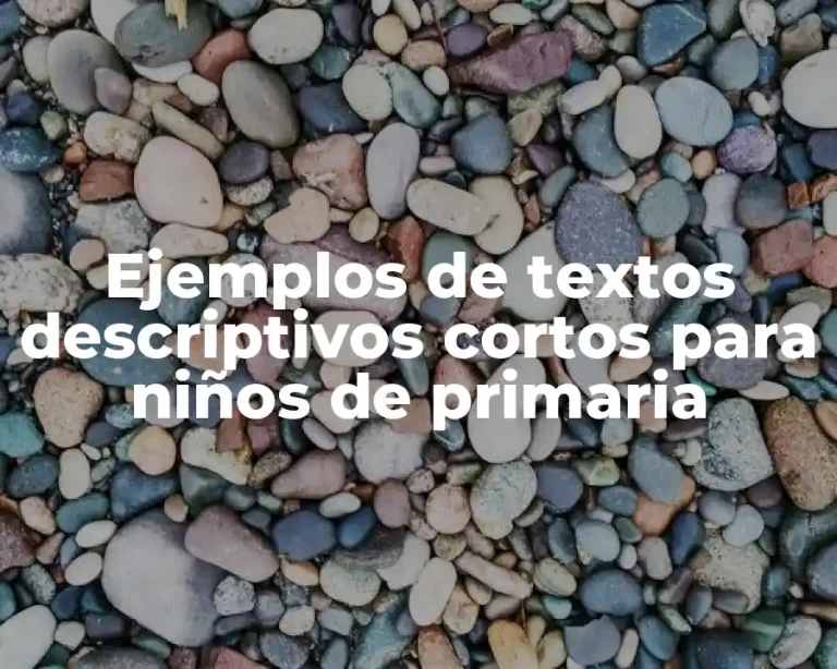 Ejemplos de textos descriptivos cortos para niños de primaria
