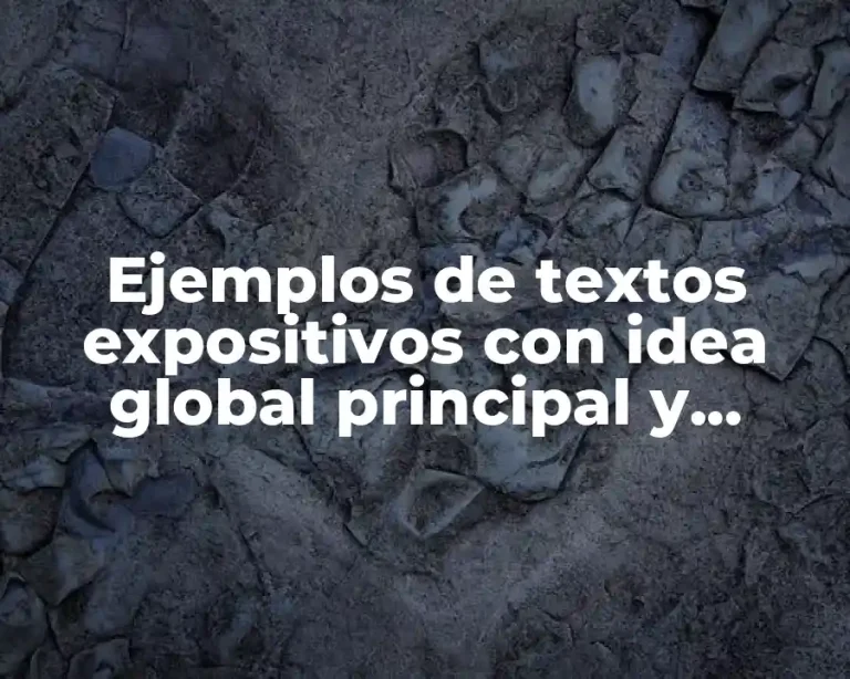 Ejemplos de textos expositivos con idea global principal y secundaria y Significado