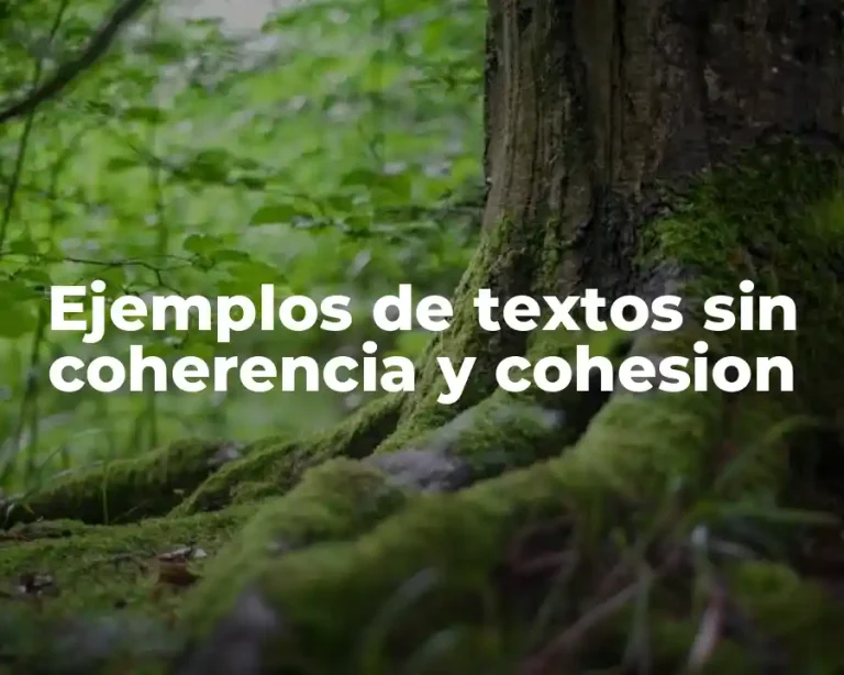 Ejemplos de textos sin coherencia y cohesion