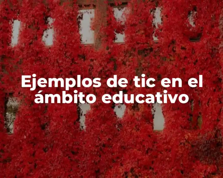 Ejemplos de tic en el ámbito educativo