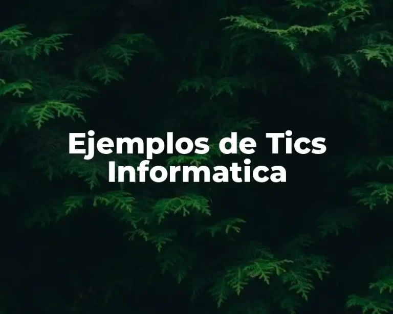 Ejemplos de Tics Informatica